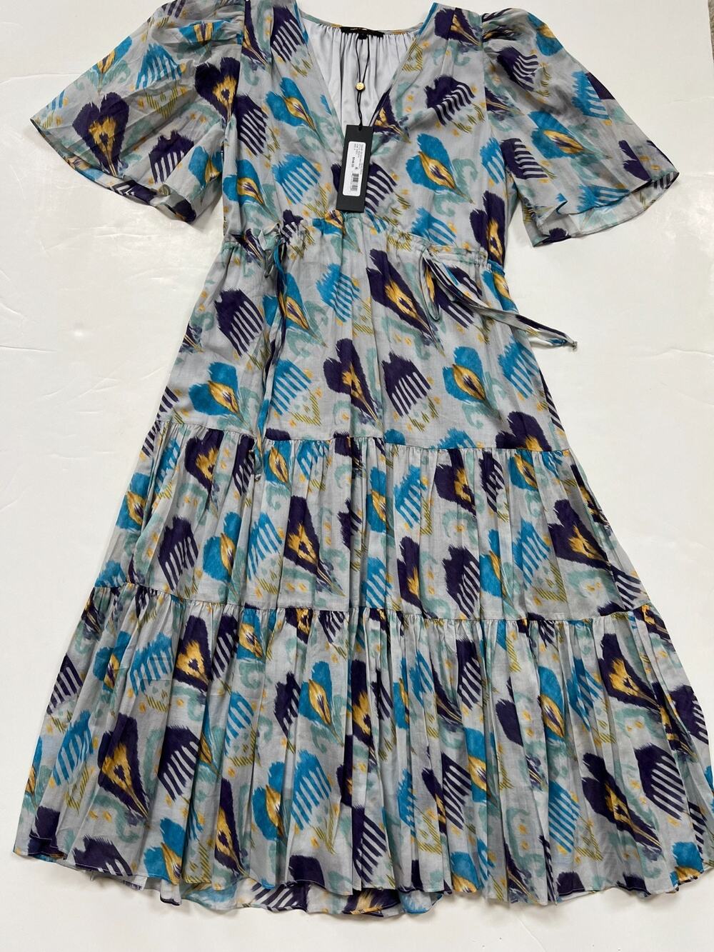 Kobi Halperin Dena Midi Dress IQY Sky MIst Multi Size S NWT